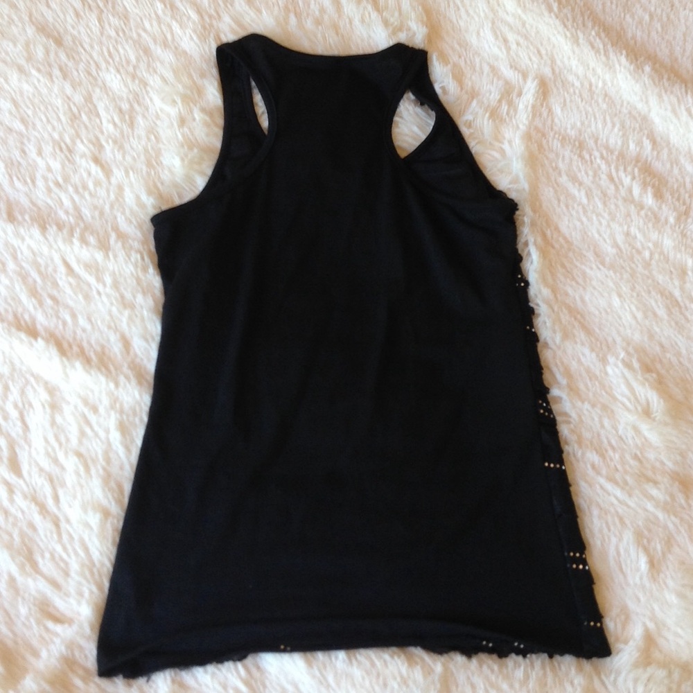 💥Black Silver Ruffle Sparkle Tank S Racerback - Picture 5 of 5